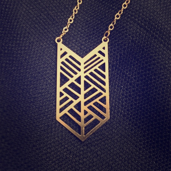 Modcloth Jewelry - Gold Colored Laser Cut Necklace from ModCloth